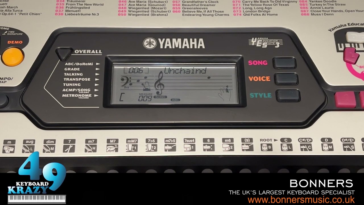 Yamaha EZ-20 Keyboard - 100 Demonstration Songs Part 1/3