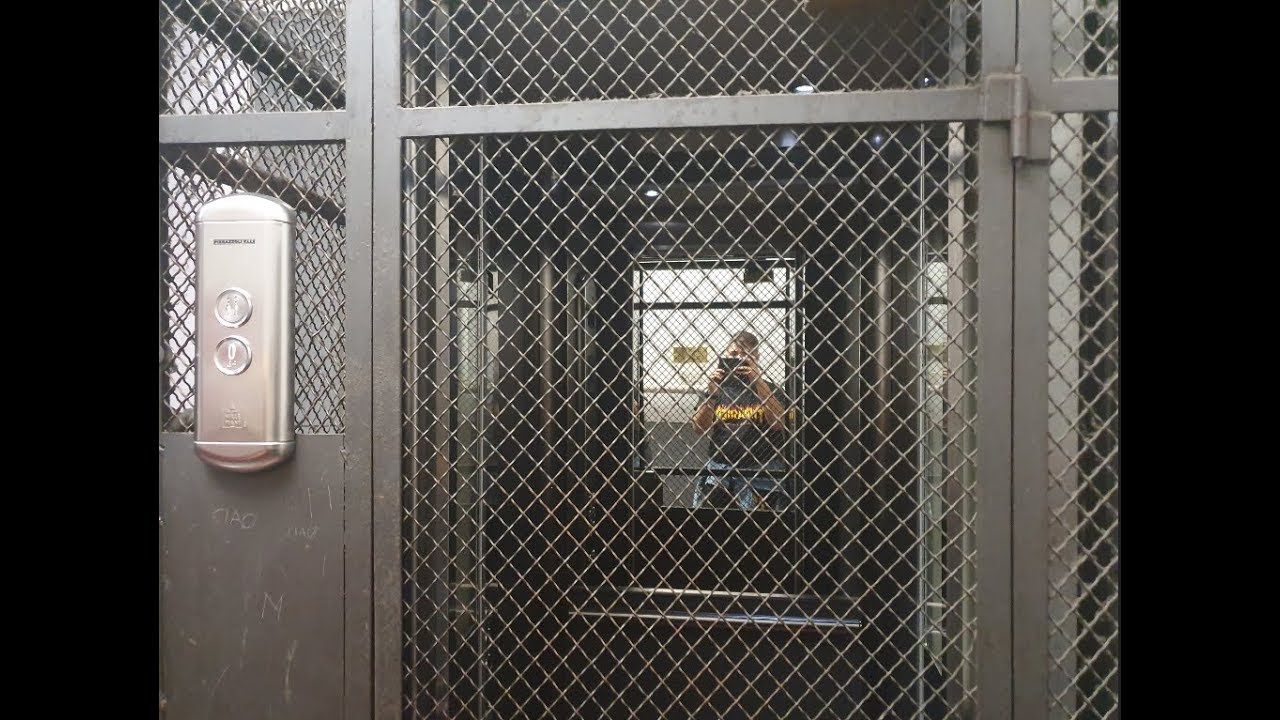 Caged 1930's ? (Mod. 2010's G.Millepiani/Pierazzoli) Tr. Elevator@Largo Alinari 15, Florence, Italy