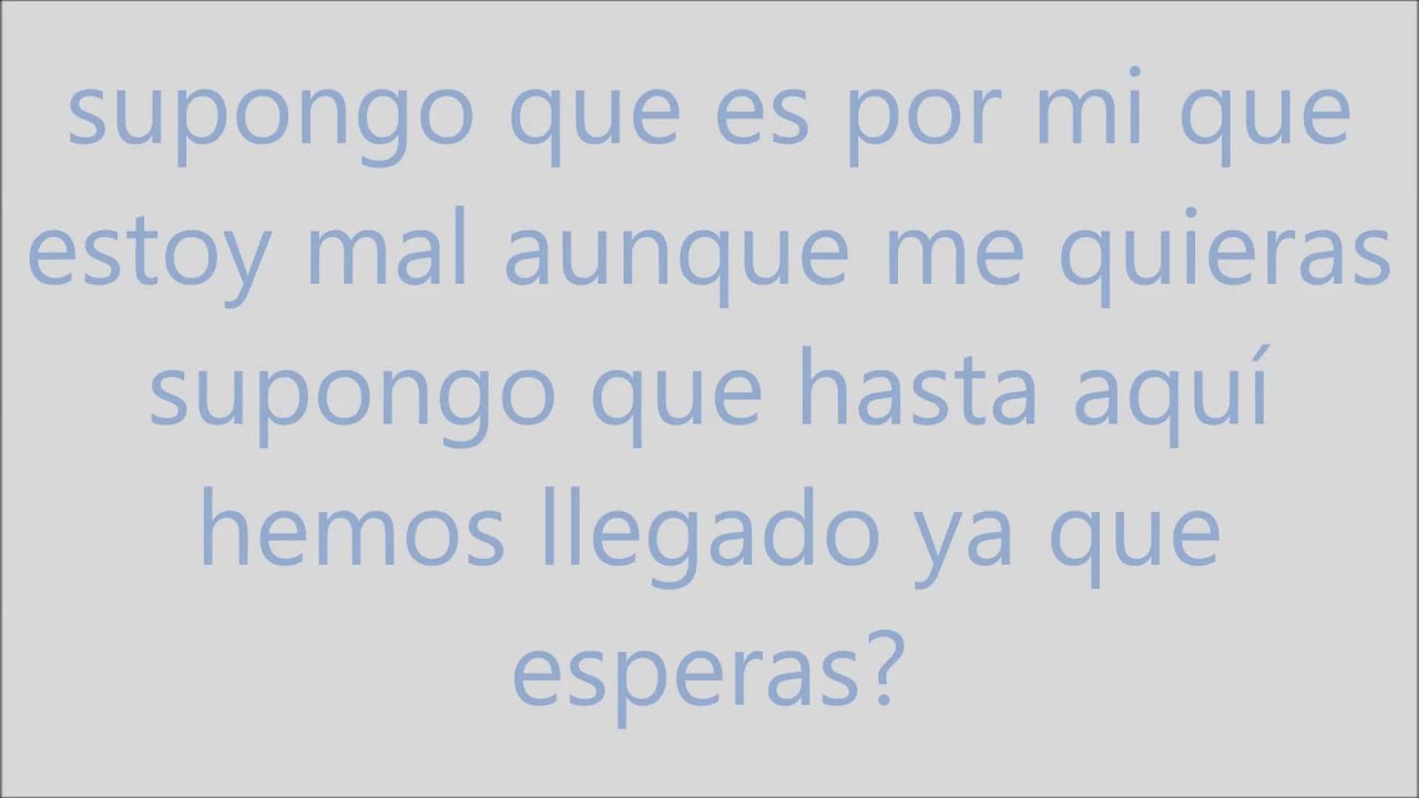 contigo o sin ti  -  porta  (letra)