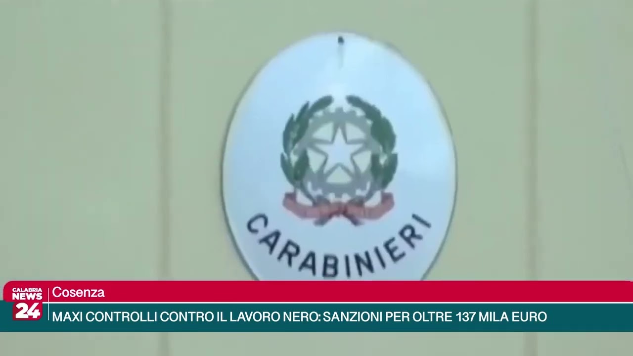 Cosenza - Maxi controllo contro il lavoro nero: sanzioni per oltre 137mila euro