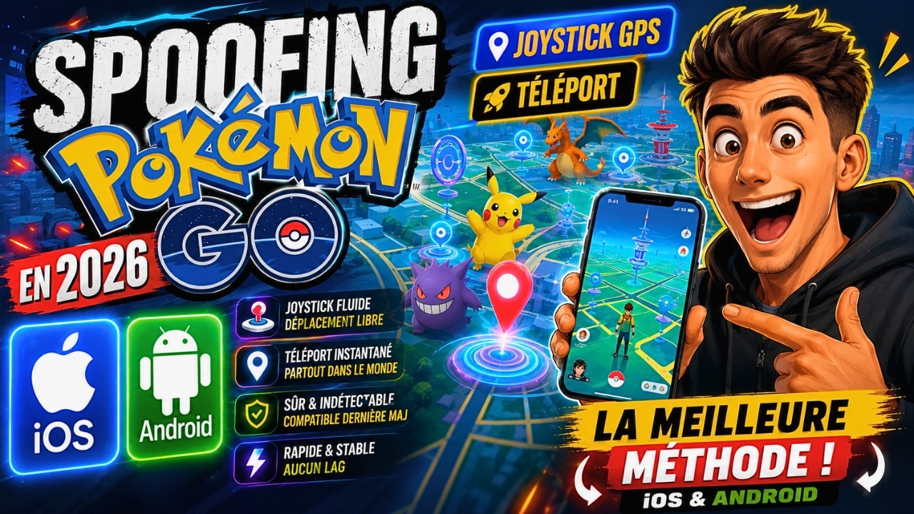 Spoofing Pok&eacute;mon GO en 2026 🚀 Meilleure M&eacute;thode JoyStick GPS et Teleport (iOS & Android)
