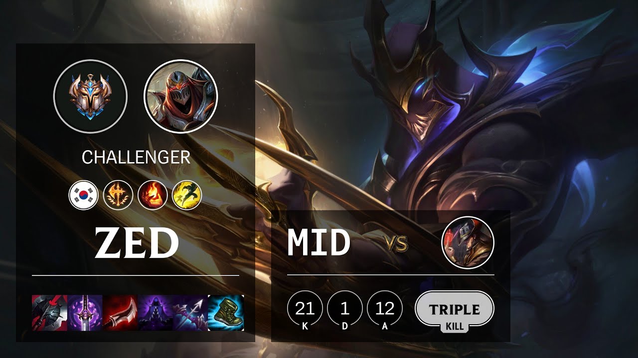 Zed Mid vs Twisted Fate - KR Challenger Patch 10.16