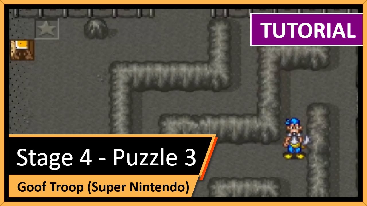 Goof Troop (SNES) – Stage 4 Puzzle 3 Solution 🧩 | The Cave Crate Puzzle