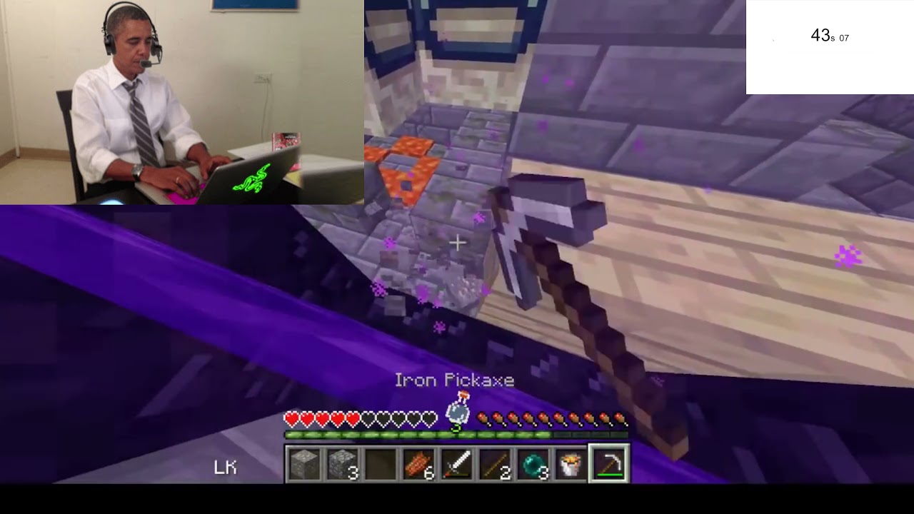 Obama speedruns minecraft