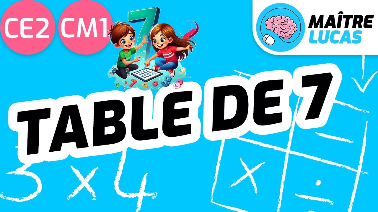 Table de 7 CE2 - CM1 - Cycle 2 et 3 - Maths - Mathématiques - Calcul