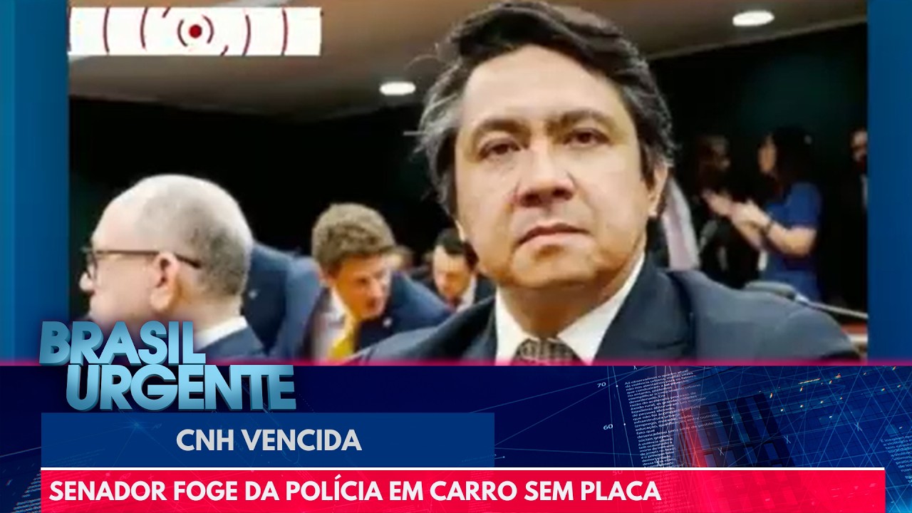 Senador &eacute; pego com carro sem placa e tenta fugir da pol&iacute;cia | Brasil Urgente