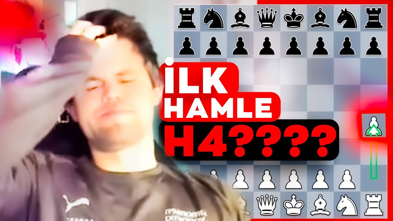 Magnus Carlsen İlk Hamle h4 Oynadı Tahta Ortasında MAT OLUYORDU!