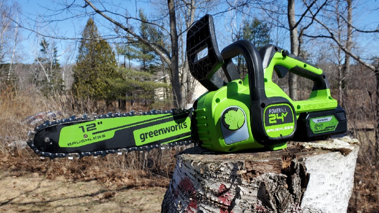 Бесщеточная бензопила Greenworks 24 В 12 дюймов
