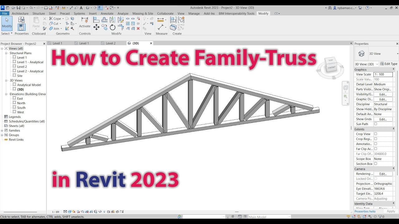 How to Create Family-Truss in Revit 2023