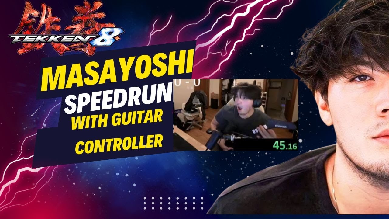 Masayoshi Speedrun Tekken 8 with this Crazy Guitar Controller Day 3 learning the Game