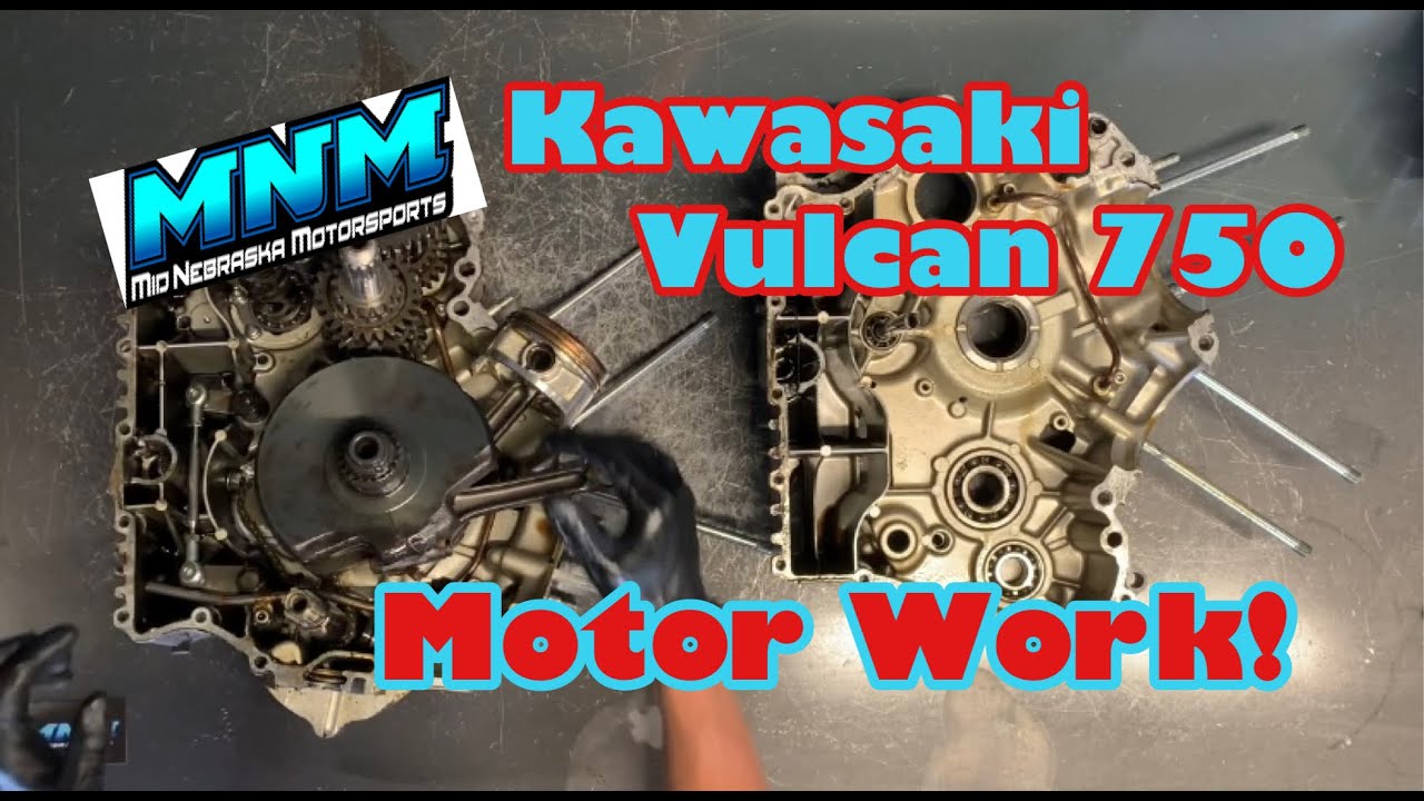 Kawasaki Vulcan 750 - Complete Engine Motor Explained Crankcase / Transmission Split