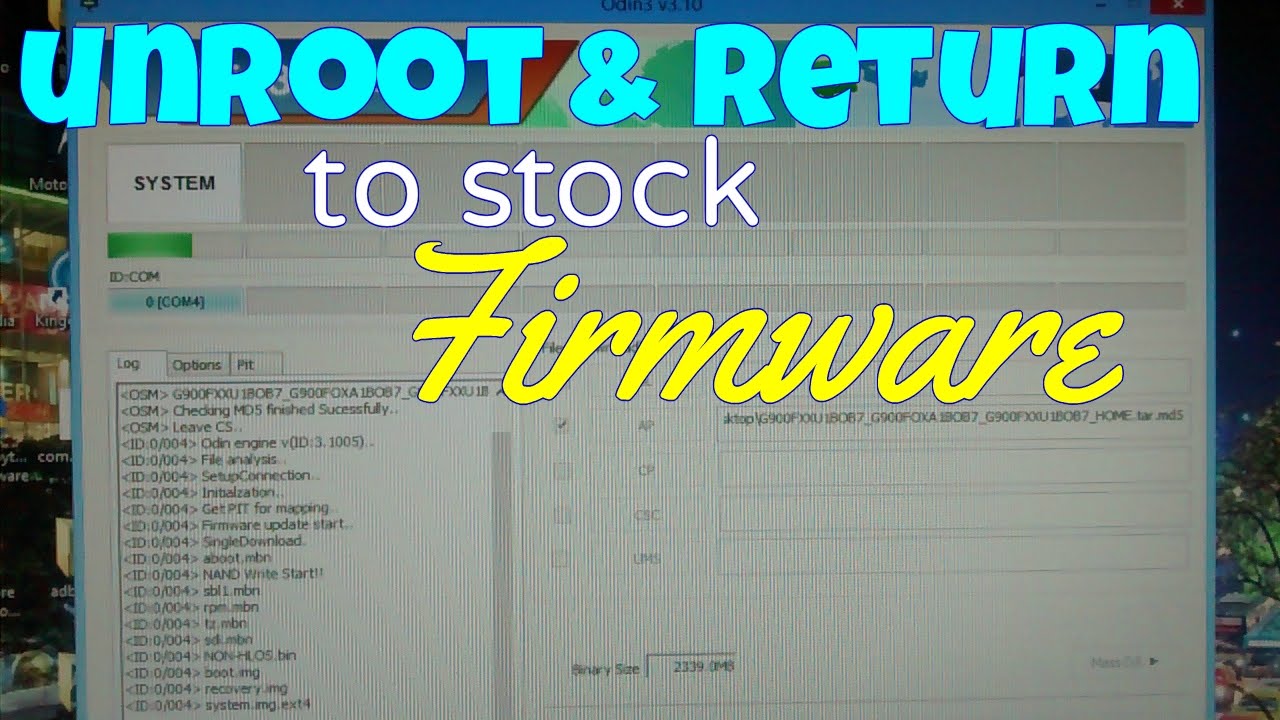 Galaxy S5 UNROOT & RETURN TO STOCK FIRMWARE/ALSO FIXES SOFT BRICK & BOOTLOOP
