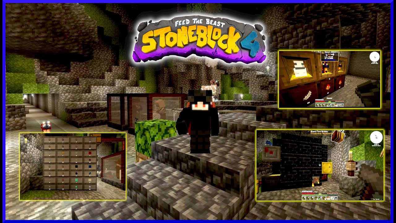 Начало работы завершено, плавка металлов и лавовые цыплята! [STONEBLOCK4]