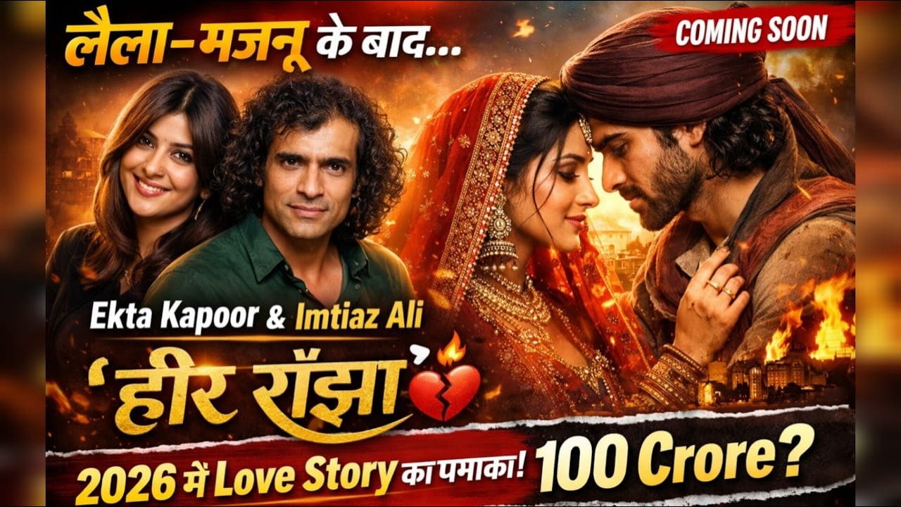 लैला–मजनू के बाद ‘हीर रांझा’ का धमाका! Ekta Kapoor और Imtiaz Ali फिर साथ ❤️🔥”