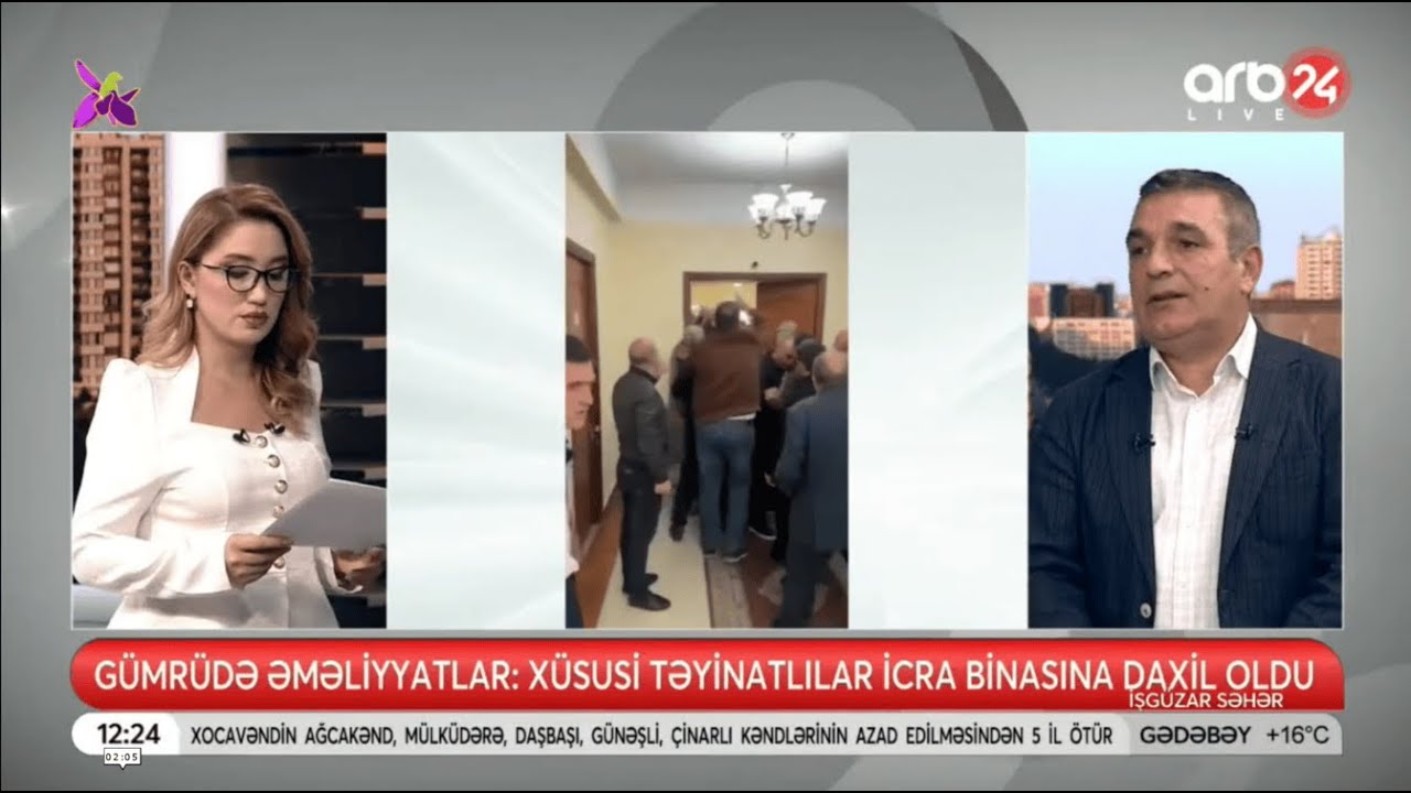 Natiq Cəfərli arb24 kanalında canlı yayımlanan 