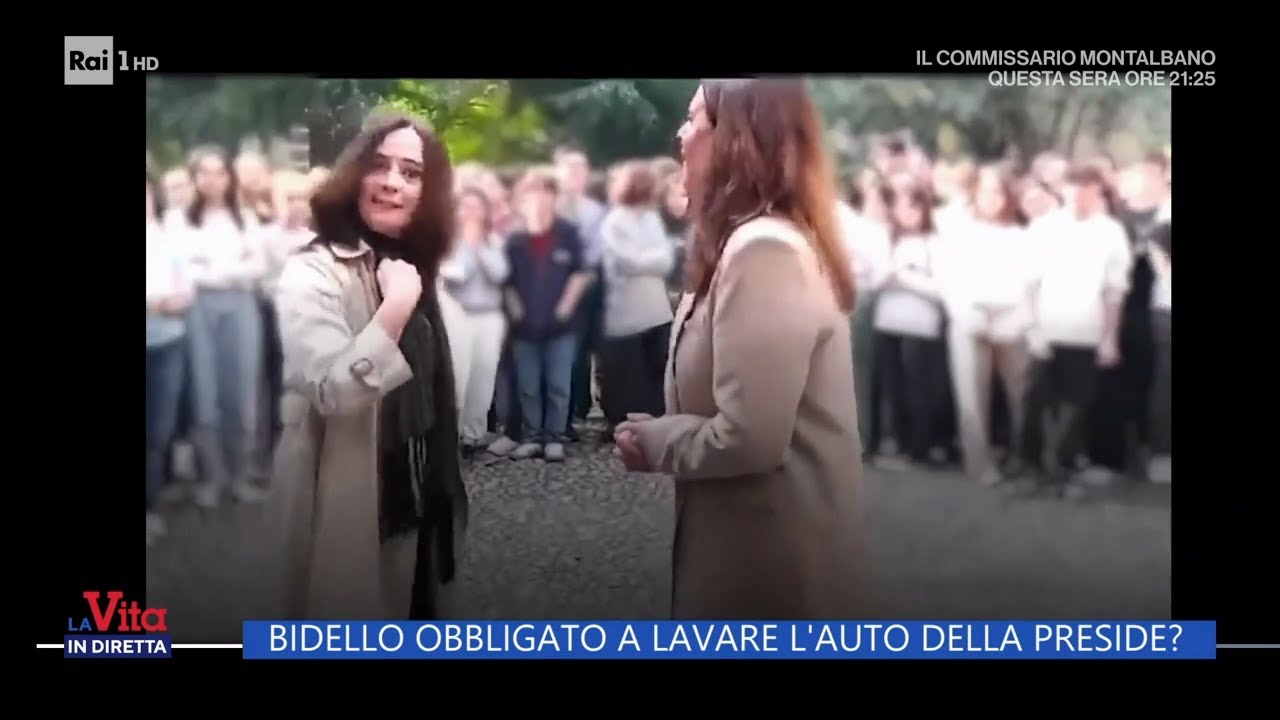 Bidello obbligato a lavare l'auto della preside ? - La vita in diretta 19/10/2022