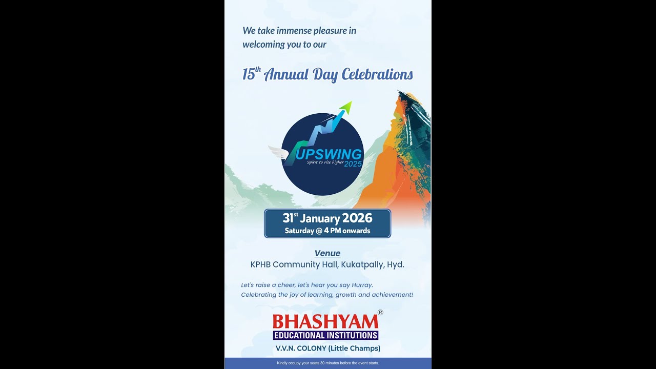 15th Annual Day Celebrations Bhashyam Educational Institutions V.V.N. Colony