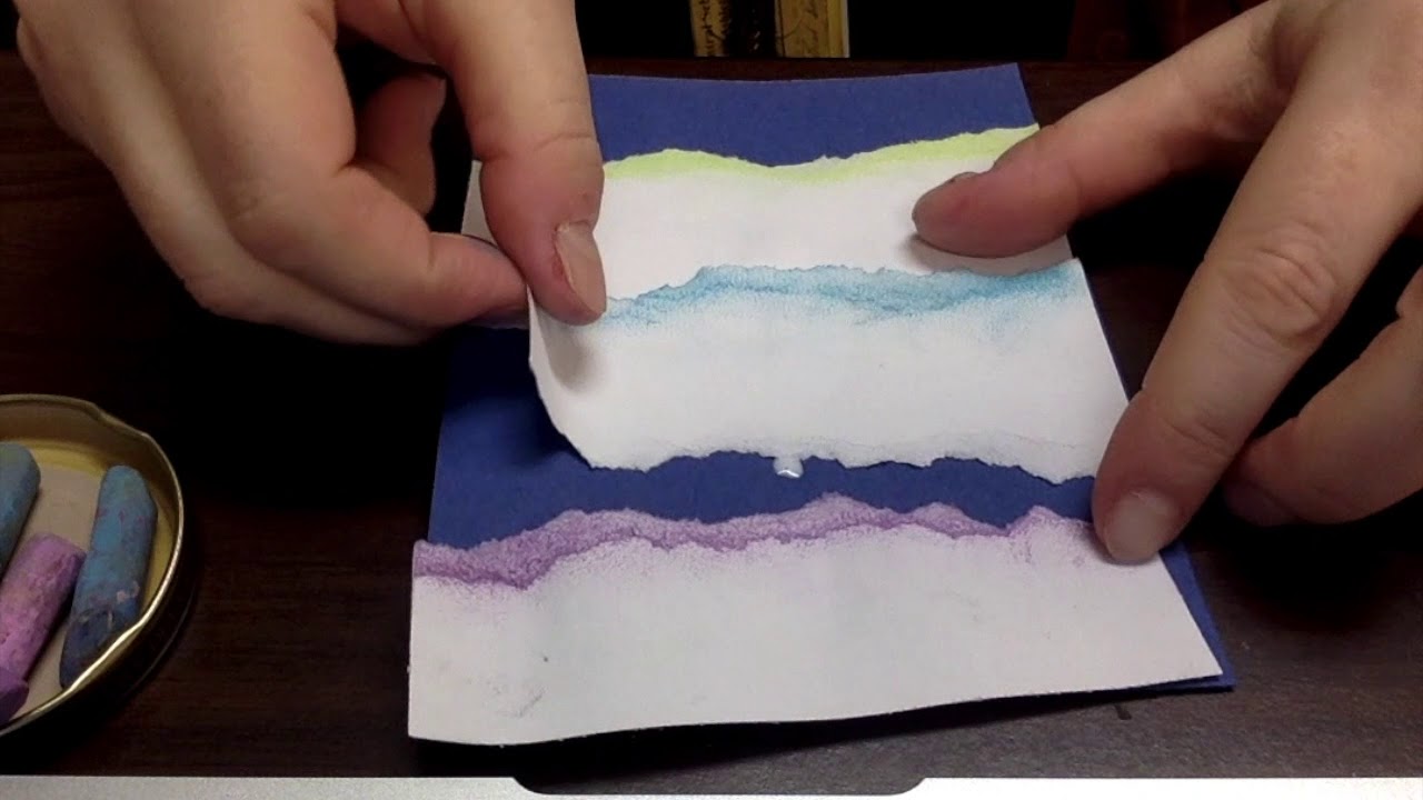 Torn Paper winter landscape
