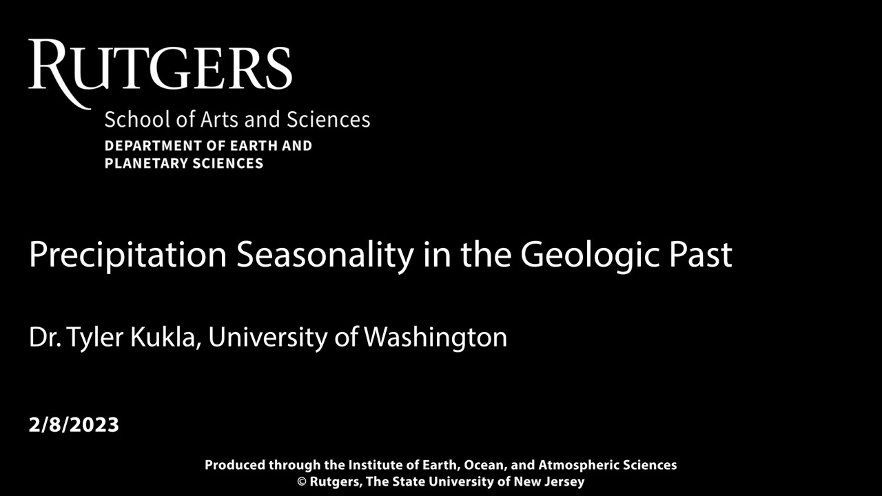 Precipitation Seasonality in the Geologic Past