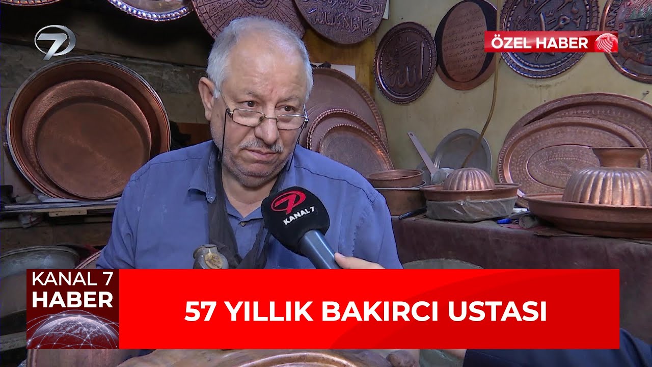 Bakırcılar Çarşısının En Eski Ustası 57 Yıldır Çalışıyor