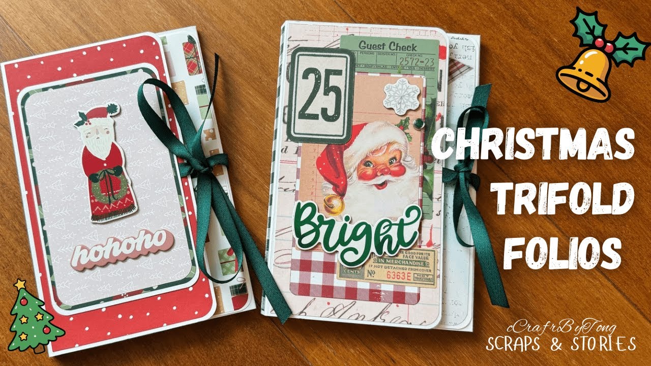Two Christmas Trifold Folios | Same Structure, Different Details