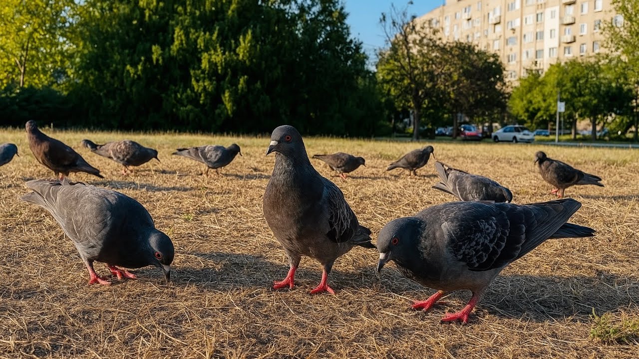 Feeding Pigeons in the City | Relaxing Ambient Sounds