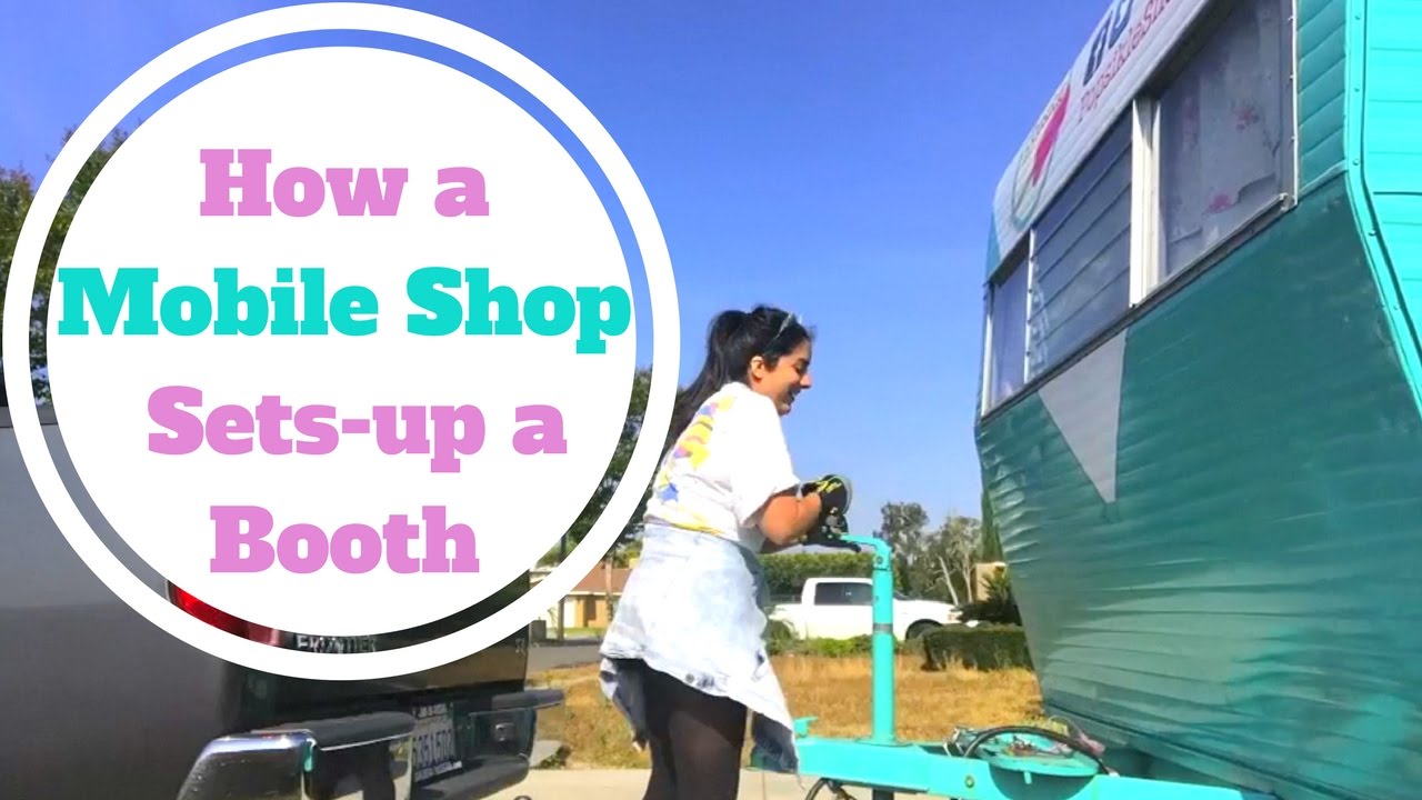 Popsikle Shop Mobile Boutique Vintage Trailer Sets Up a Vendor Booth// Anaheim, CA