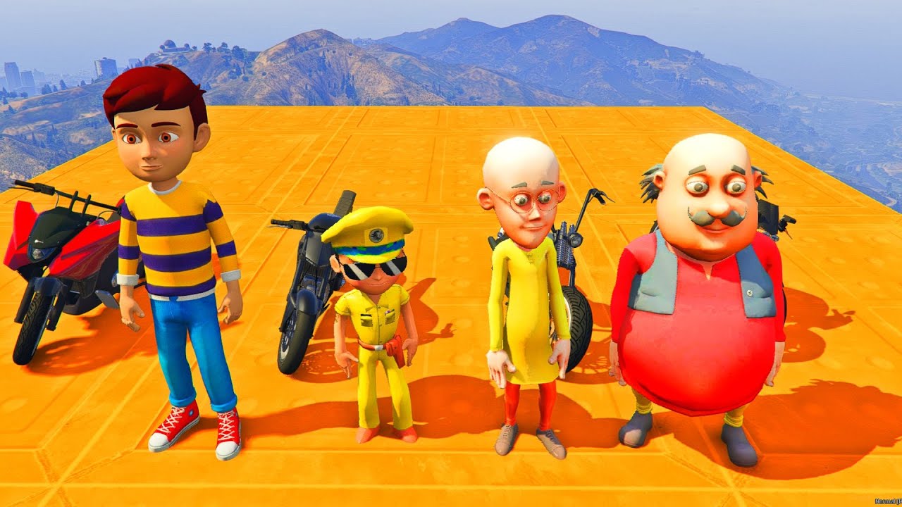 Motu Patlu Vs Rudraa Impossible Mega Ramp Challenge In Gta 5