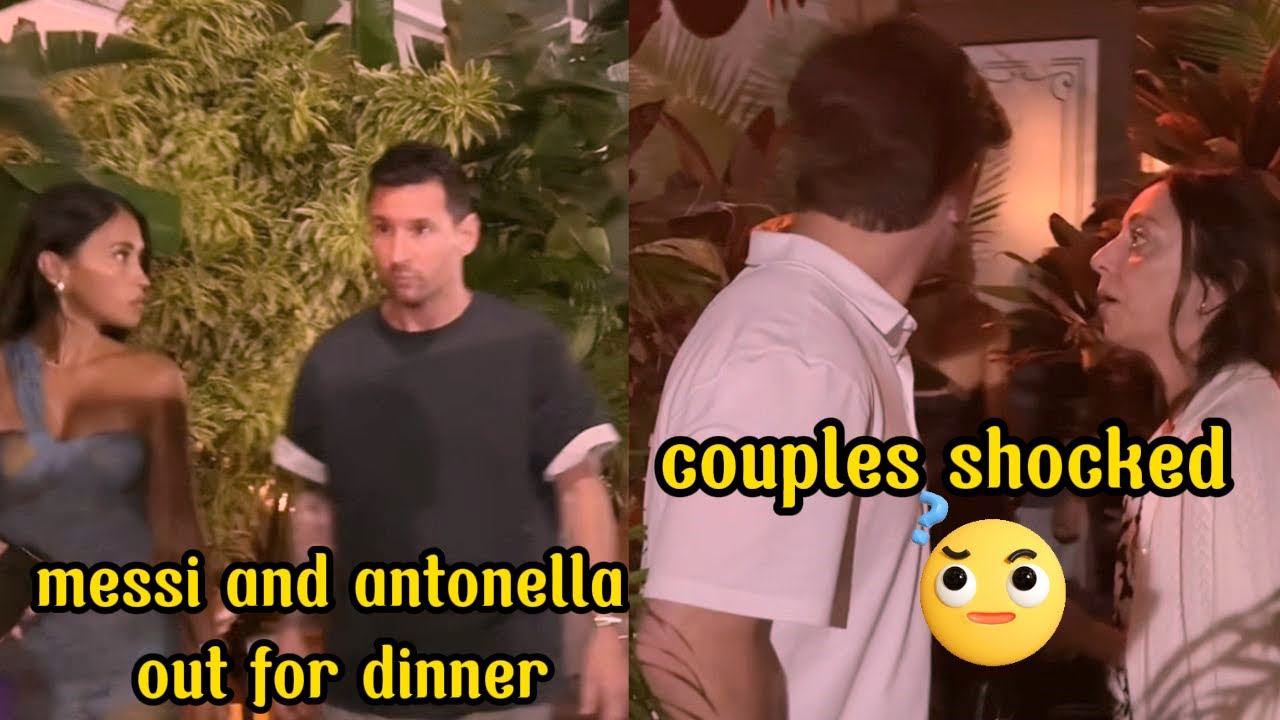 Messi and Antonella spotted in dinner Miami last night | Young couple got surprised by seeing messi😱