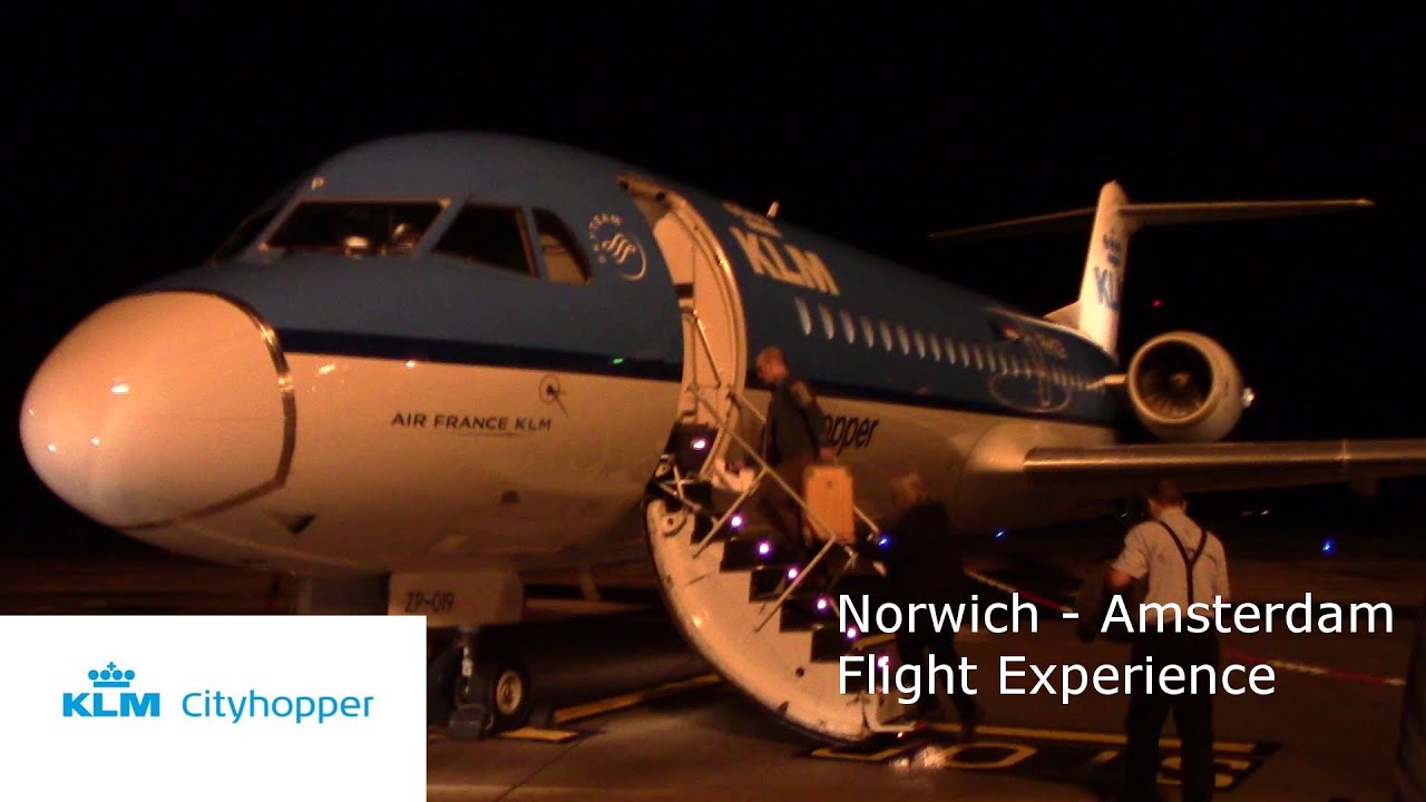 KLM Cityhopper | Fokker 70 | Norwich - Amsterdam | Full Flight Experience