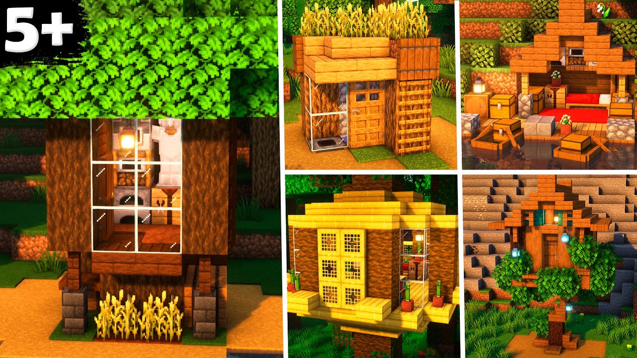 Minecraft: 5+ Day One Starter Houses!