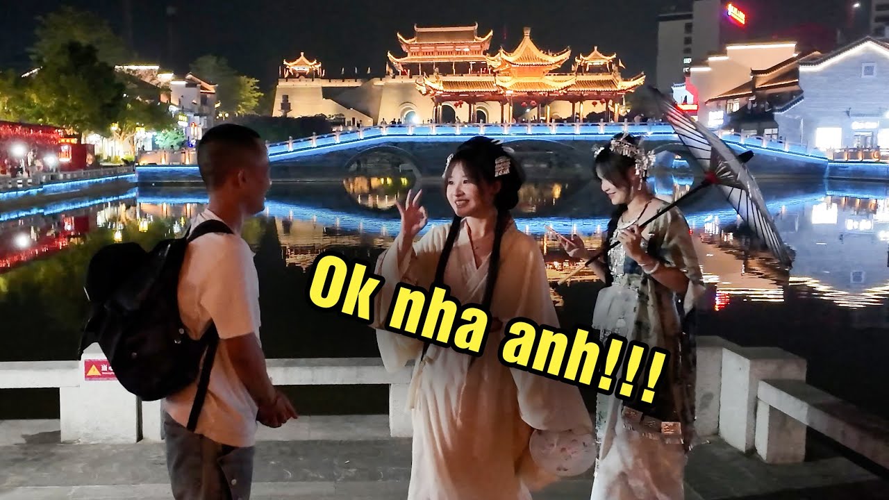Thử tán tỉnh gái xinh ở Thái Bình cổ trấn xem có kiêu hay không - Hóa ra con gái Trung Quốc cũng ...