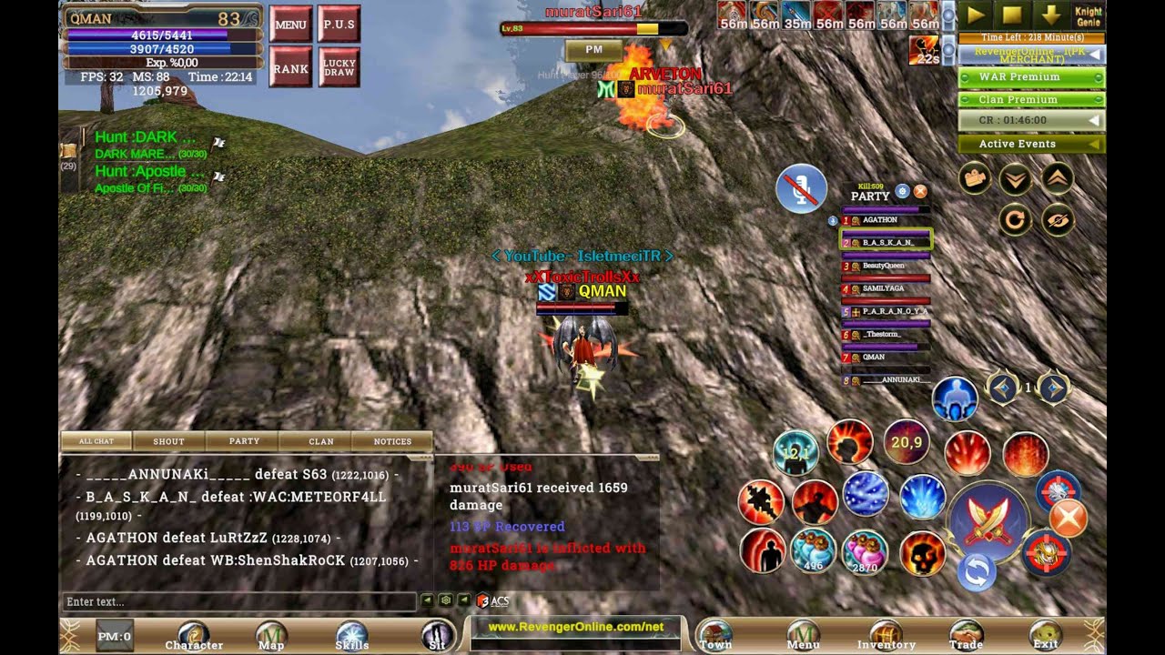 REVENGER ONLİNE AKŞAM KUŞAĞI #GAME #KO #KNİGHTONLİNE #FARM #MMORPG