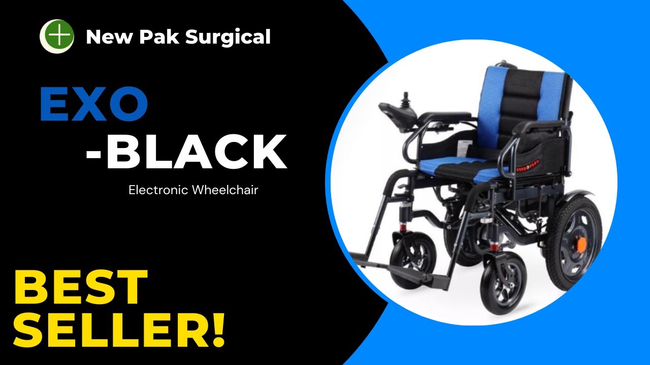 Exo Black Electronic Wheelchair | Best Seller | New Pak Surgical | Delivery All Over Pakistan