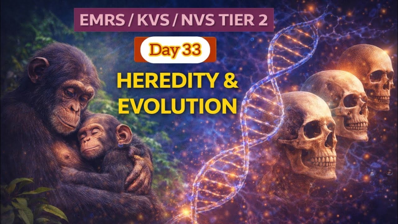 Heredity & Evolution | EMRS TGT Science Free Full Course | Important Concepts+ MCQ + descriptive 