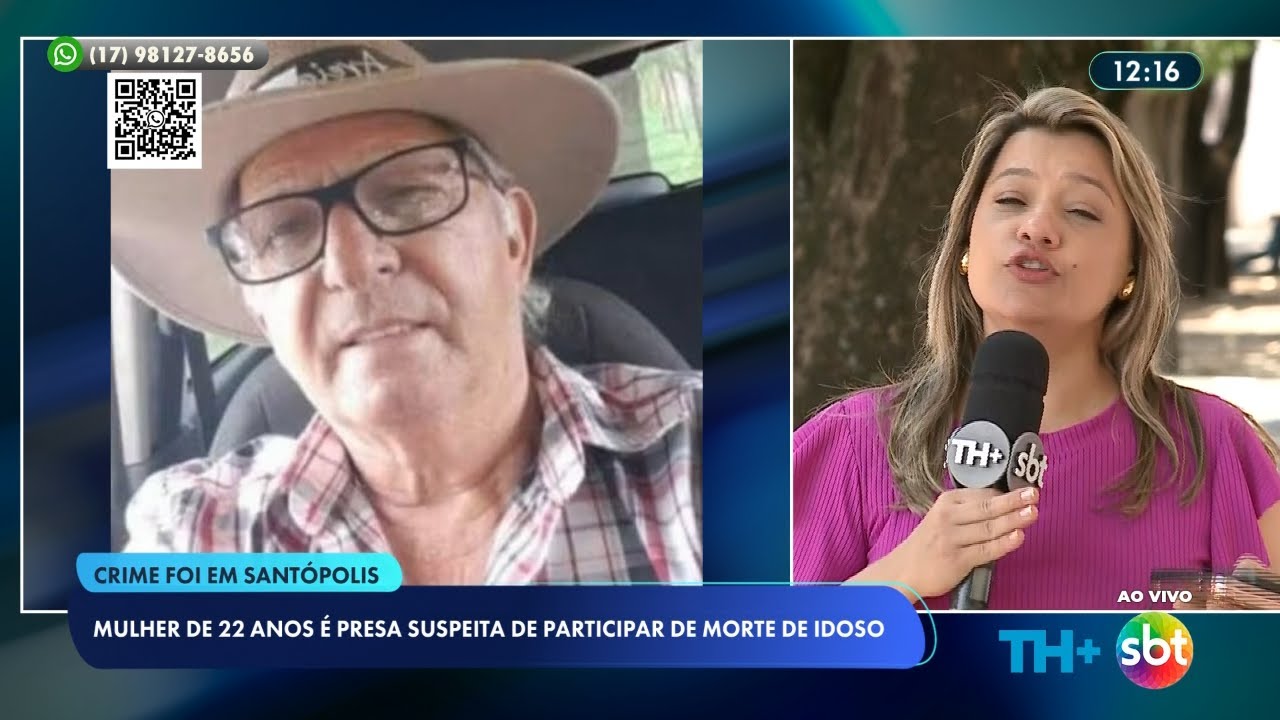 Mulher de 22 anos &eacute; presa suspeita de participar de morte de idoso em Sant&oacute;polis