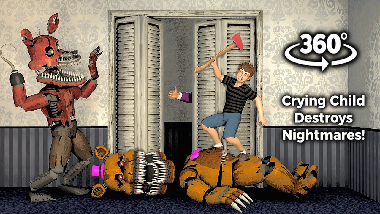 360&deg;| FNAF 4, but The Crying Child FIGHTS BACK! (FNAF 4 Alternate Ending - &lsquo;Dream&rsquo; Prequel)