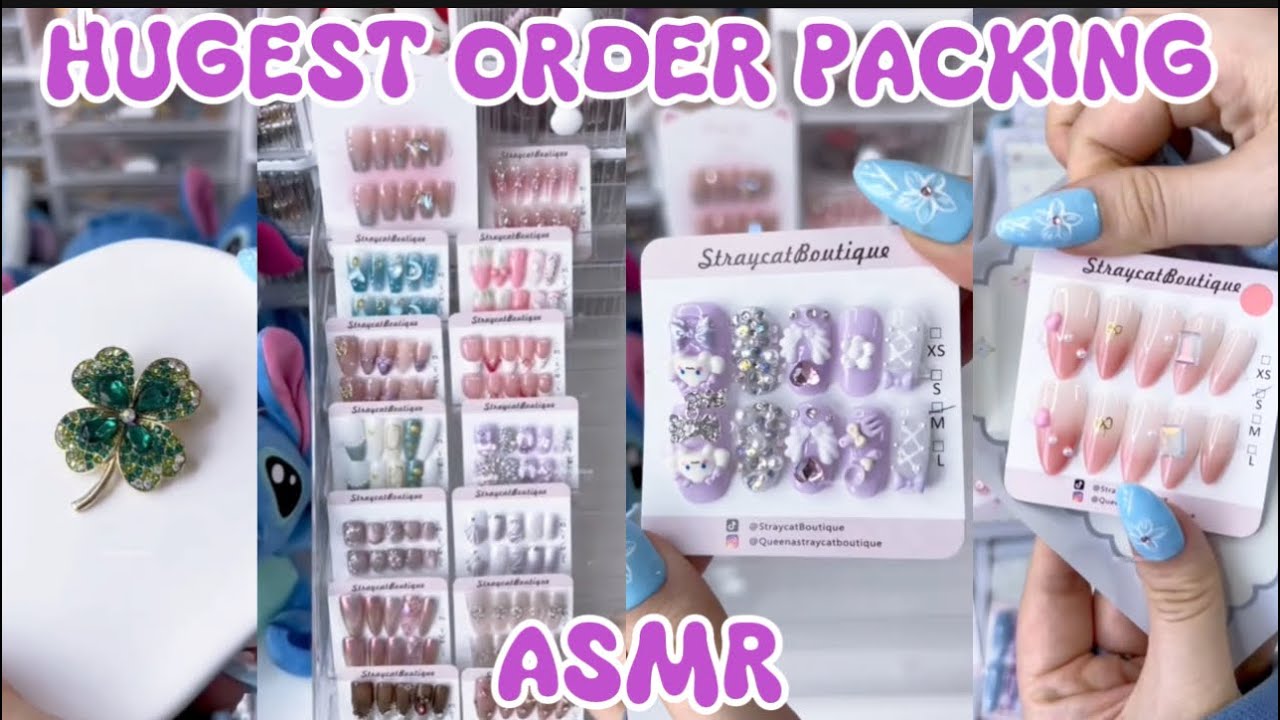 HUGEST ORDER PACKING 😻💅(ASMR)||SMALL BUSINESS 