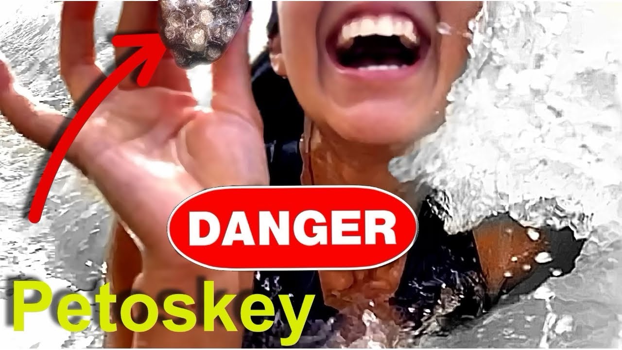 Lake Michigan Rockhounding ⚠️ DANGER ⚠️ (Petoskey & Sea Glass)