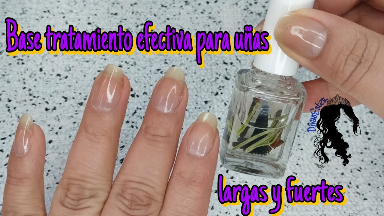 Un tratamiento efectivo para tener uñas largas y fuertes. Base bomba para uñas quebradizas