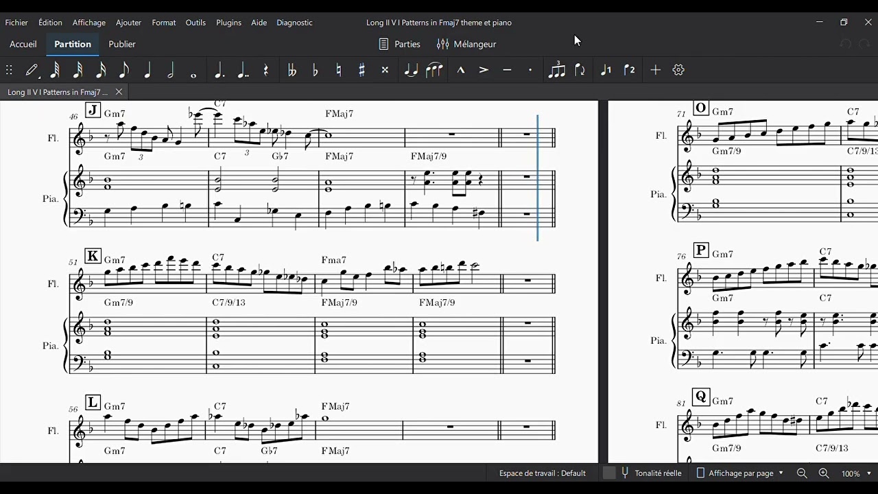 II V I Patterns in Fmaj7  FLUTE et piano