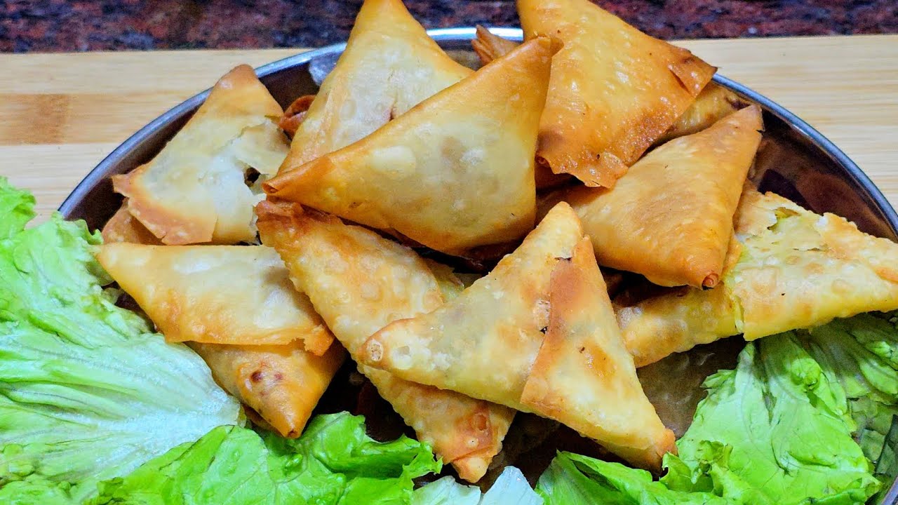 Рамадские самосы с начинкой из фарша и кукурузы | Самоса с фаршем | Самоса с кукурузой #video #yt...
