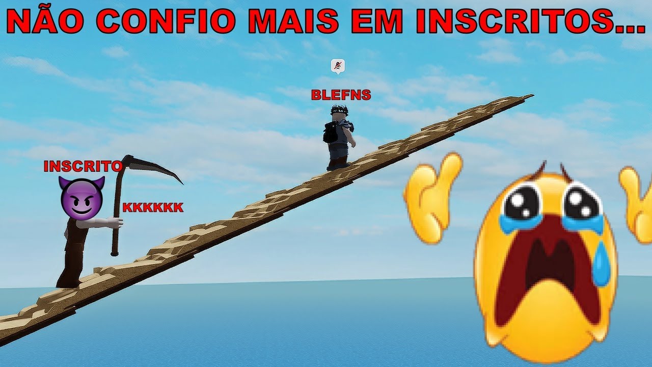 Fiz uma escada até as nuvens mas um inscrito estragou tudo... The Survival Game - Roblox