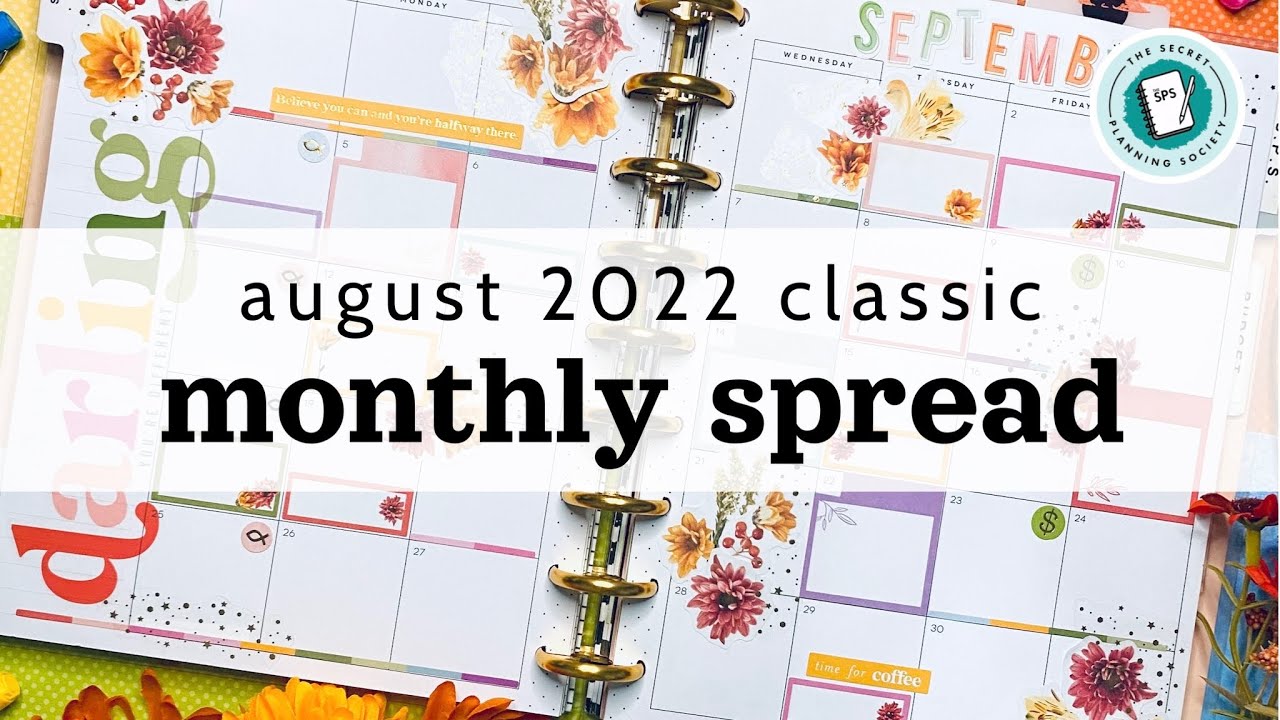 Happy Planner | September 2022 Monthly Spread | The Secret Planning Society