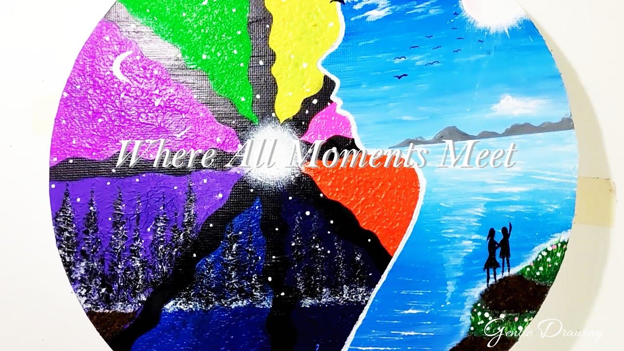 Gentle Lines | Where All Moments Meet Acrylic Painting Process | Calm Art