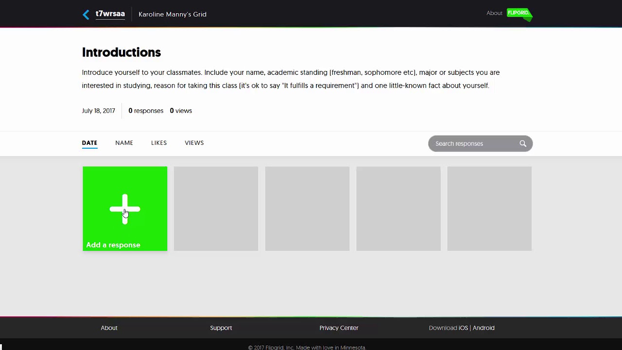 Using FlipGrid for Students