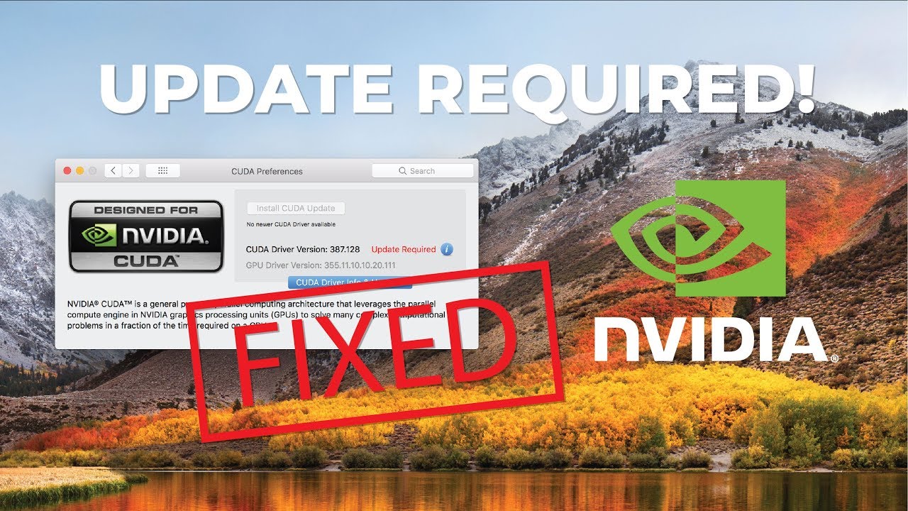 How to Fix & Enable CUDA Graphic Driver on MacOS High Sierra SAFE | KCOOL Productions
