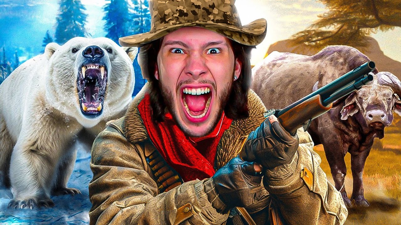 Jogando COMO CAÇADOR na NEVE e no DESERTO!! (The Hunter: Call Of The Wild)