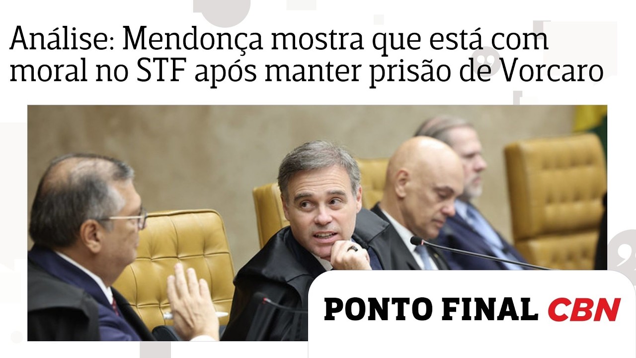 Análise: Mendonça mostra que está com moral no STF após conseguir manter prisão de Daniel Vorcaro