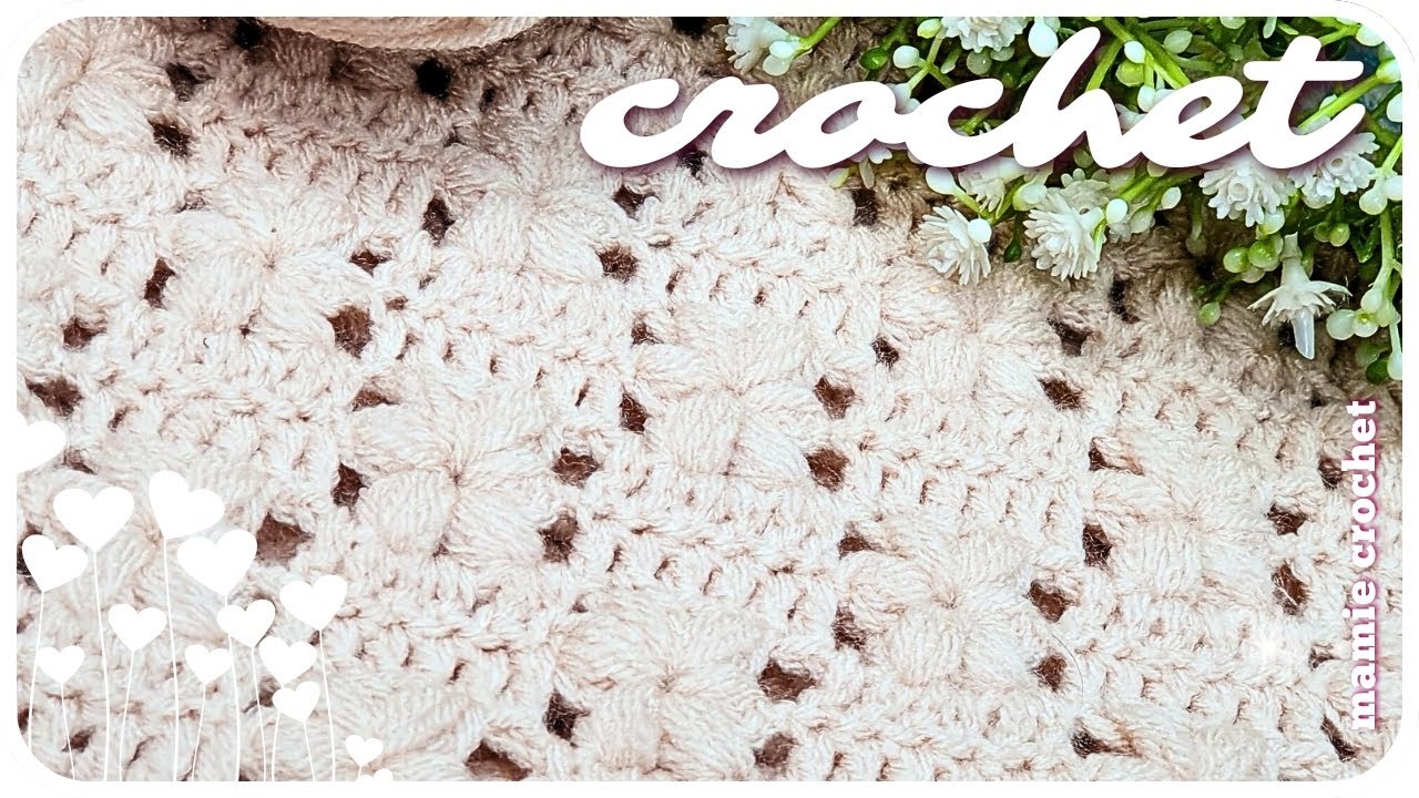 🌸 POINT MARGUERITES TRES DOUILLET POUR COUSSIN, PLAID, COUVERTURE ETC. 🌸TUTO DEBUTANTE @MamieCrochet